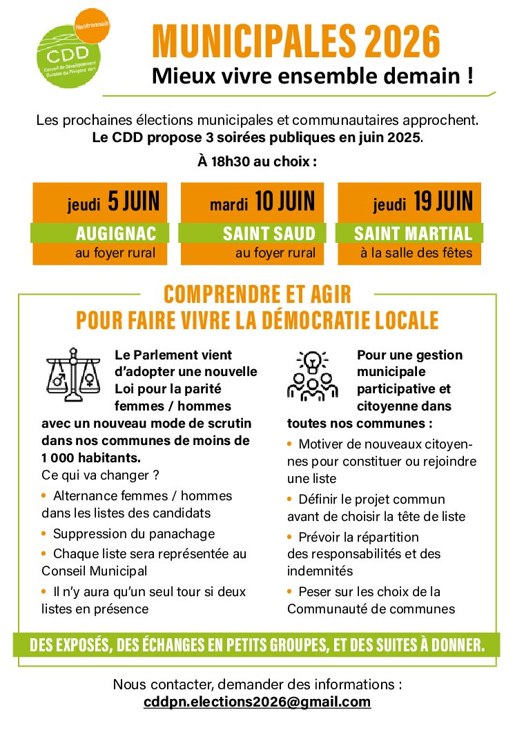 Discussions et réflexions collectives - Municipales 2026 : mieux vivre ensemble demain !