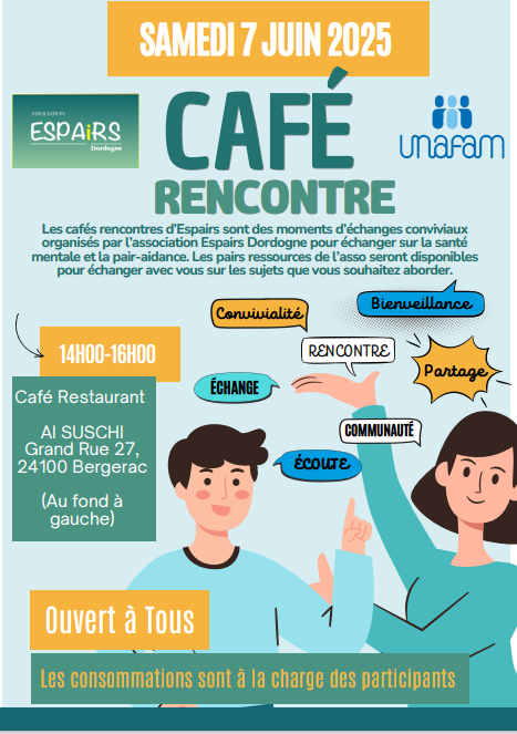 Café rencontre - santé mentale et pair-aidence