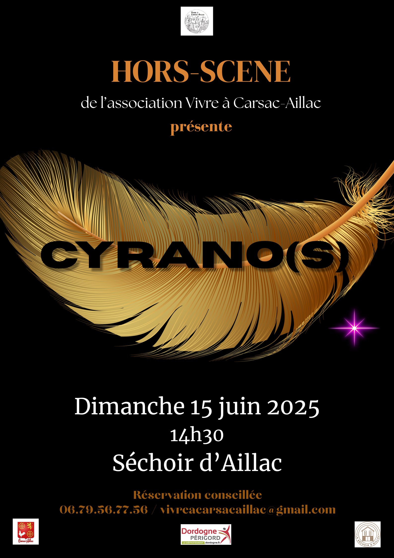Spectacle Hors-Scène de l'association Vivre à Carsac-Aillac "Cyrano(s)"