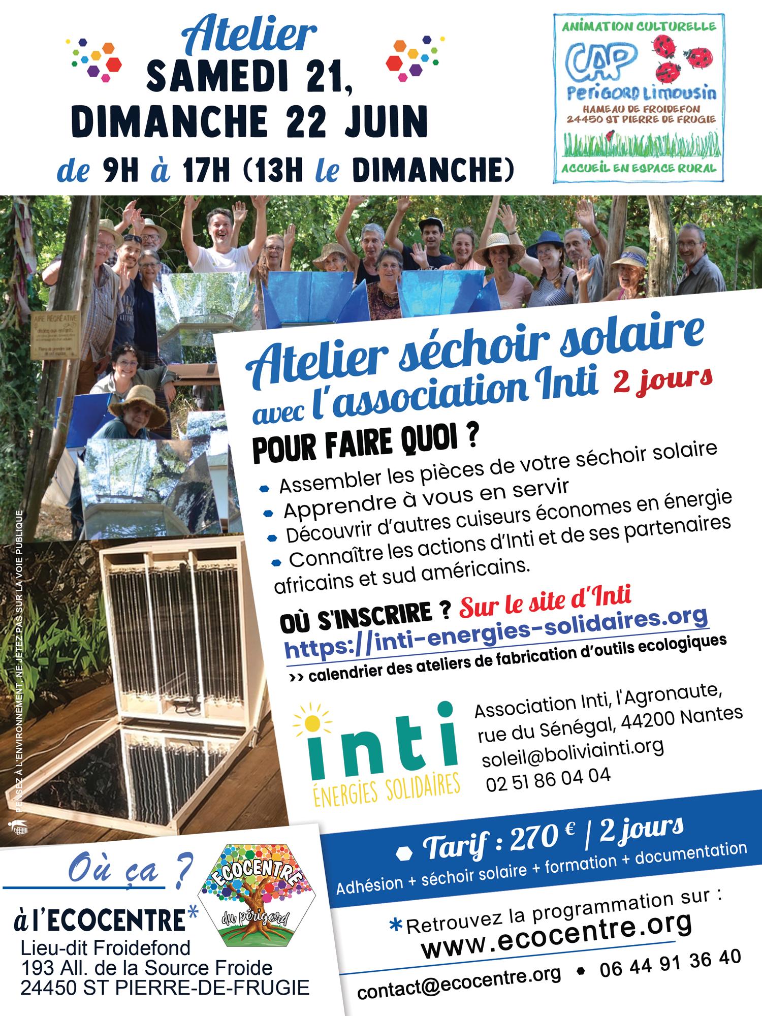 Atelier sechoir solaire