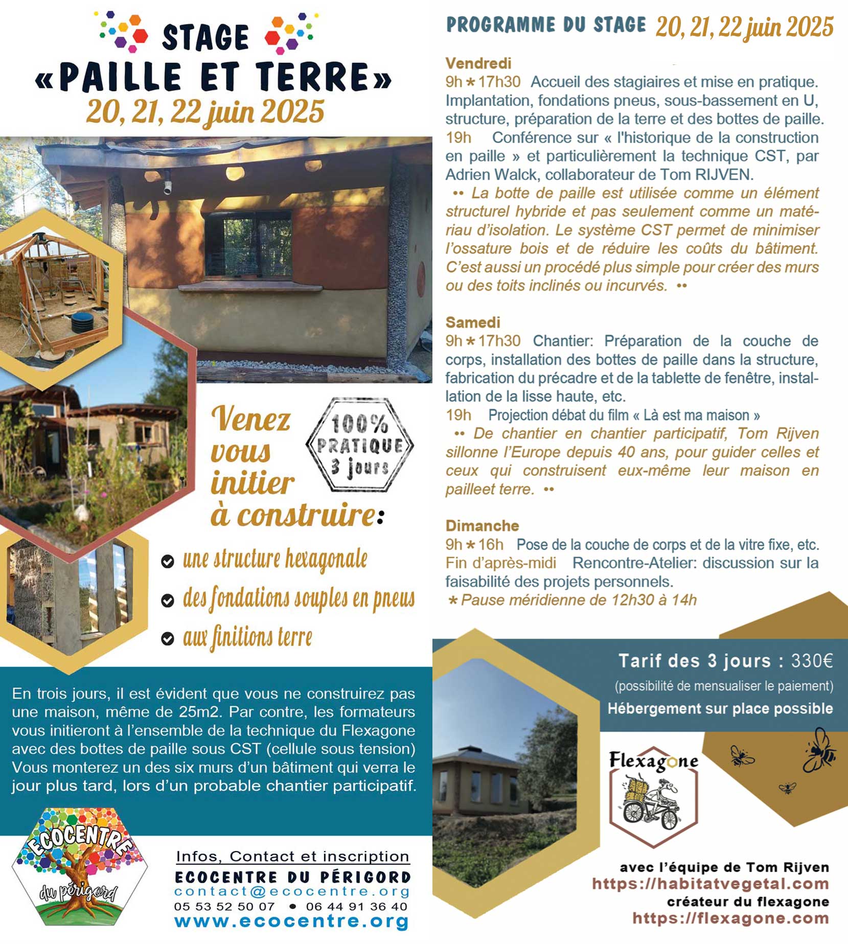 Stage paille et terre