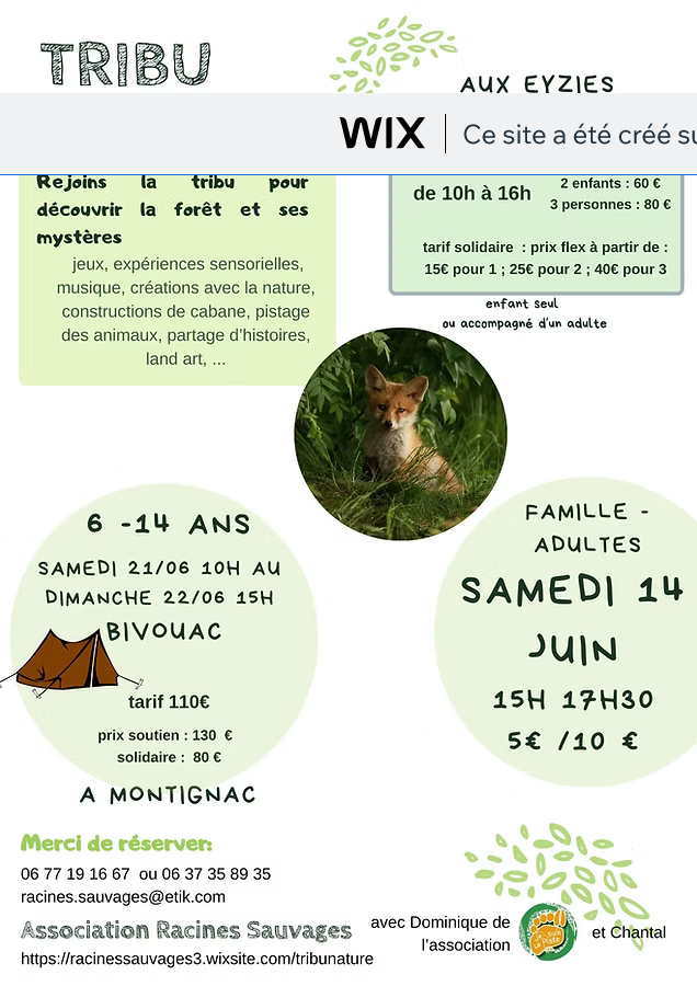 Tribu Nature : Après-midi famille et adultes