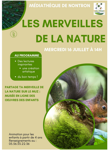 Animation "Les merveilles de la nature" - Médiathèque de Nontron