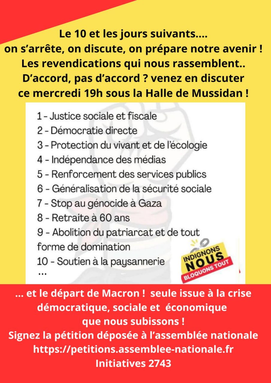 Le 10 septembre - On bloque TOUT ! - A MUSSIDAN