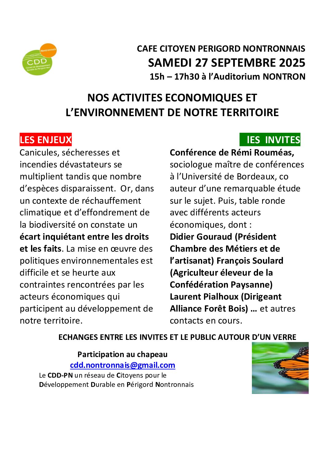 Café citoyen Périgord Nontronais