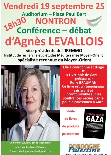 Conférence débat Dordogne Palestine