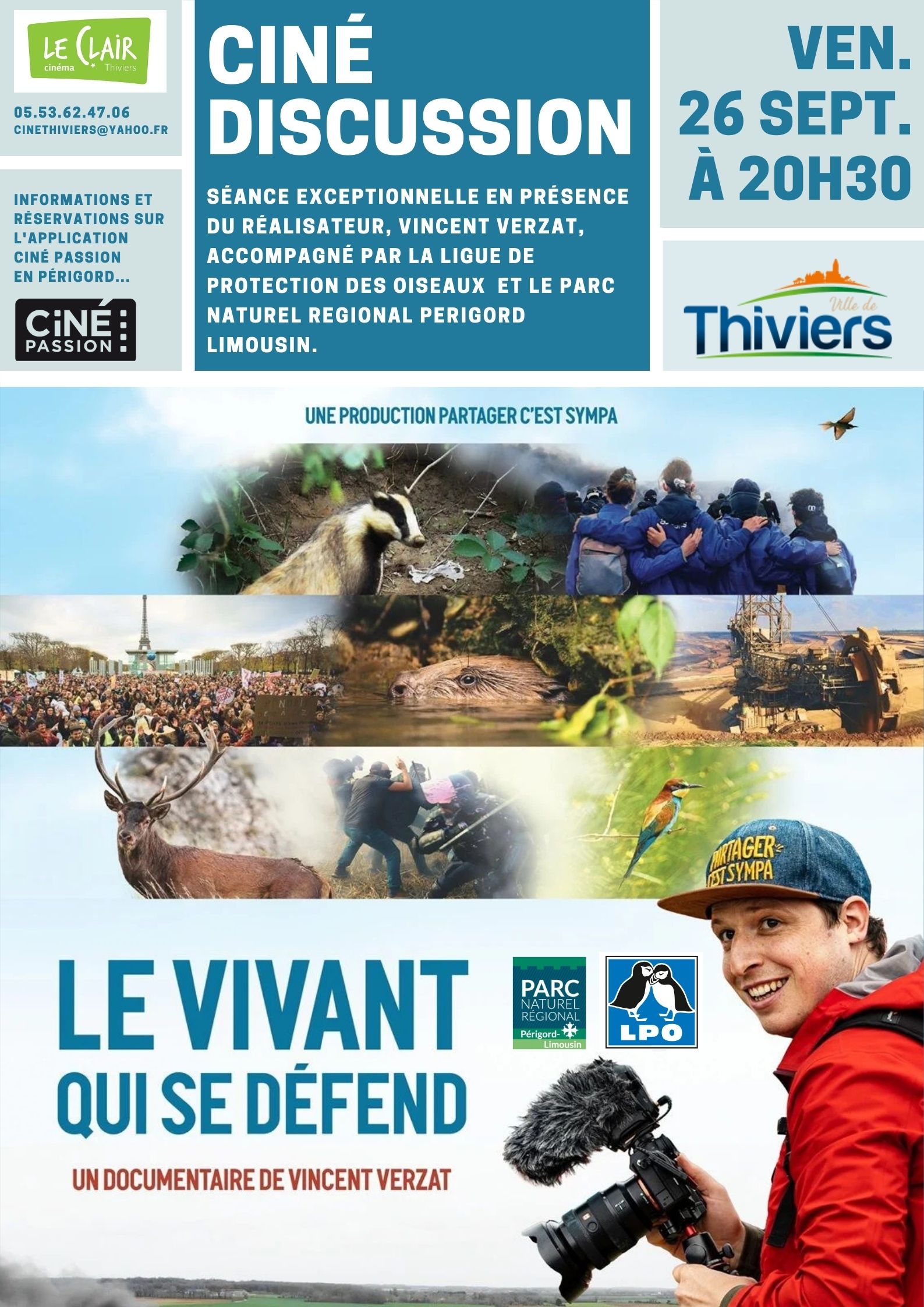 Ciné discussion autour du film "Le vivant qui se défend" (de Vincent Verzat)