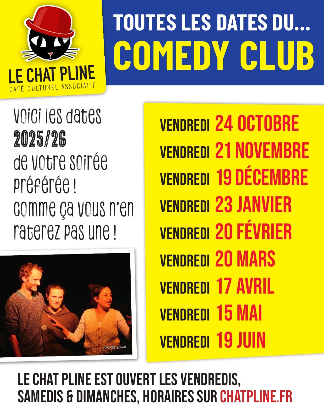Comedy club au Chat pline