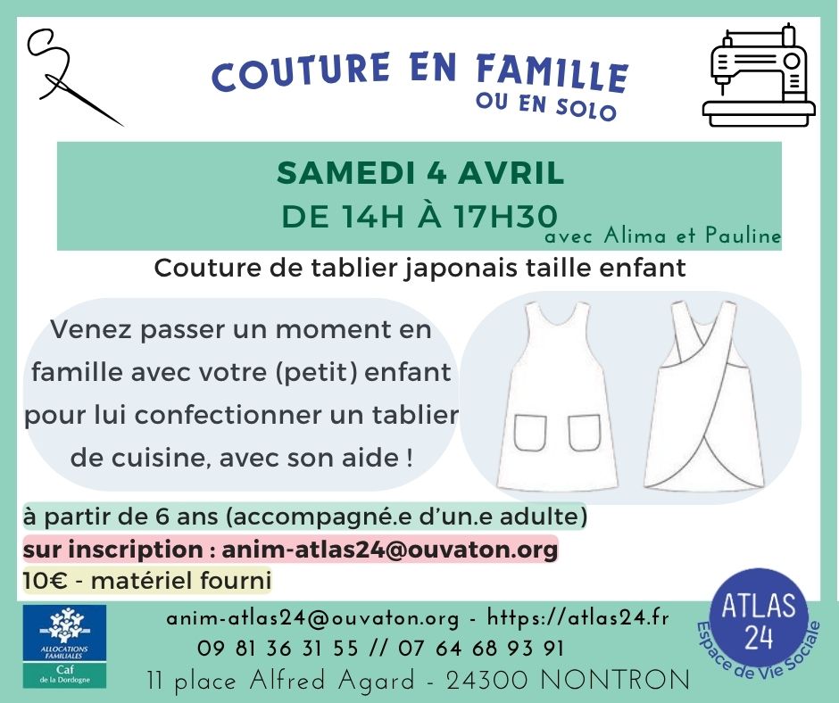 Atelier couture en famille