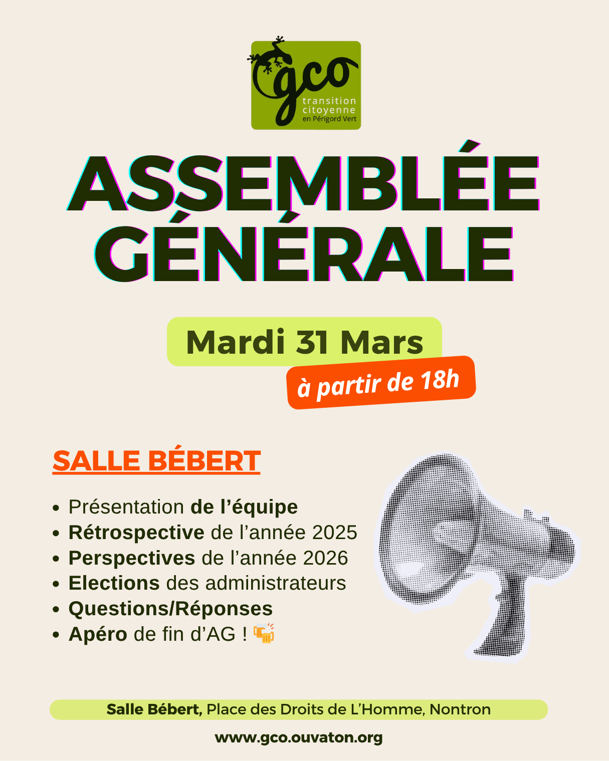 Assemblée Générale du GCO Périgord Vert